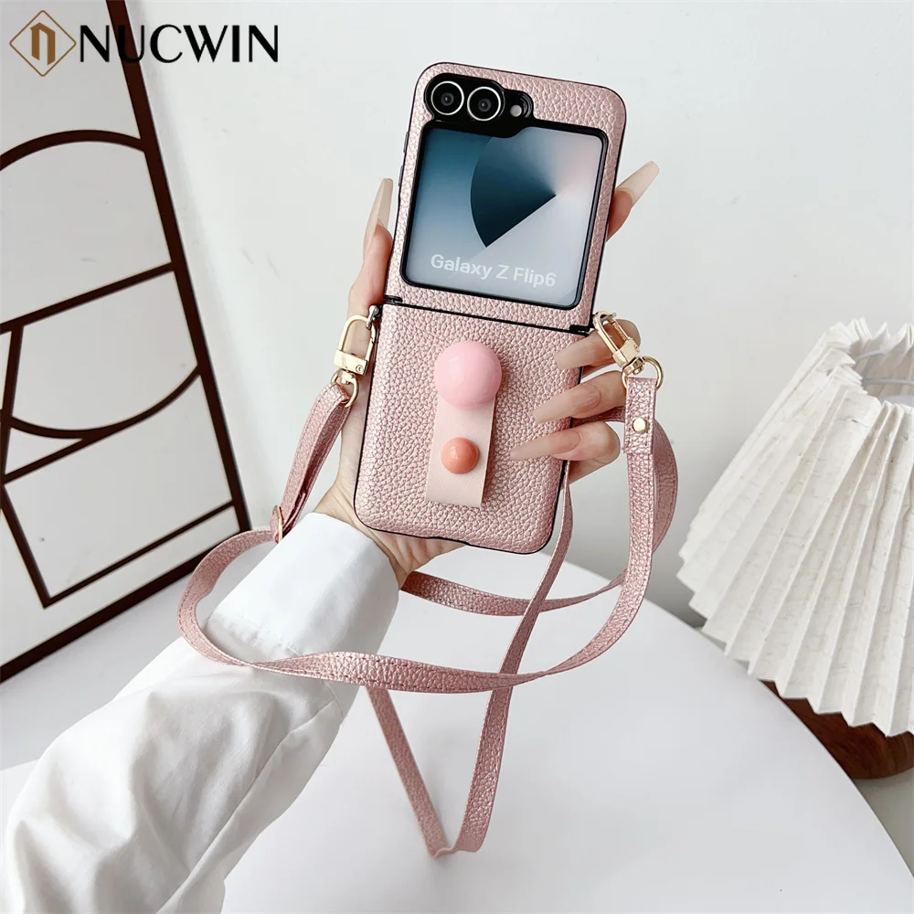 Candy Colours Long Lanyard Phone Case with Bracelet & Spherical Stand Cover