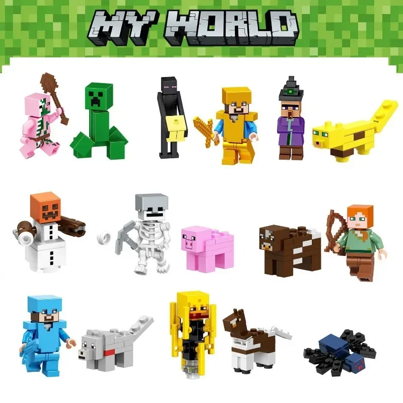 Building blocks Dolls Mini Characters Cartoon Characters Toys Children Birthday Gifts
