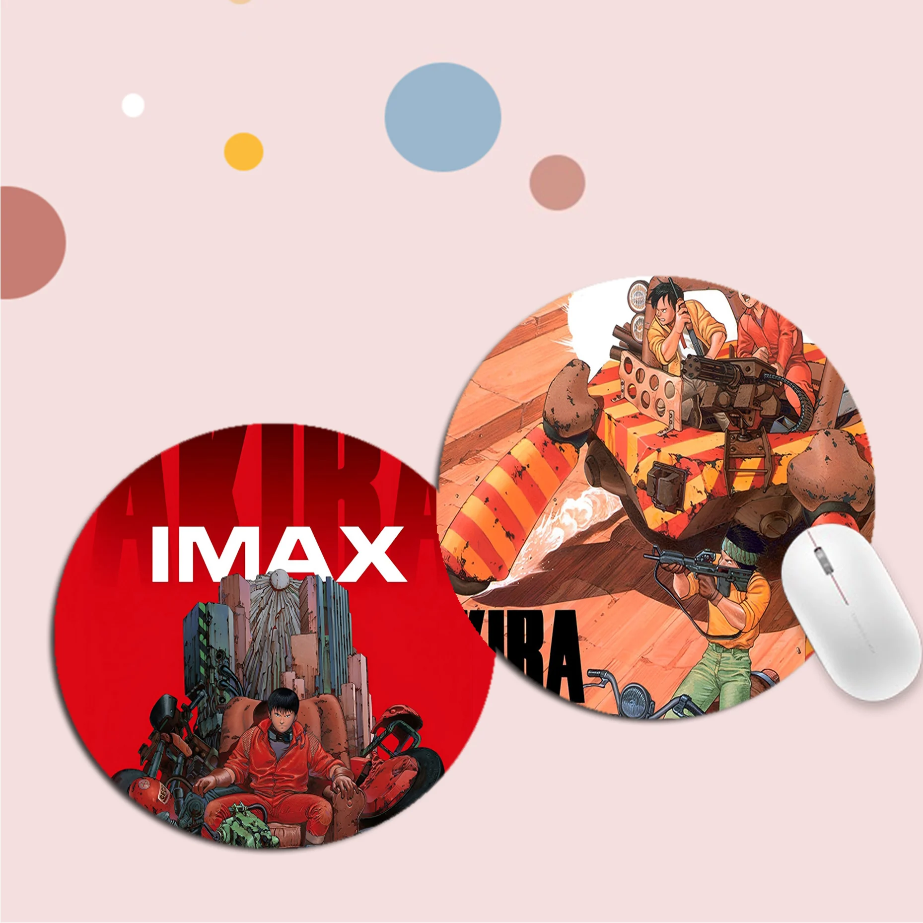 Akira Voltron Mousepad Ins Tide Round Keyboard Mat Table Mat Cabinet Gamer Desktop Mousepad Cup Mats Deskpad Home Decor