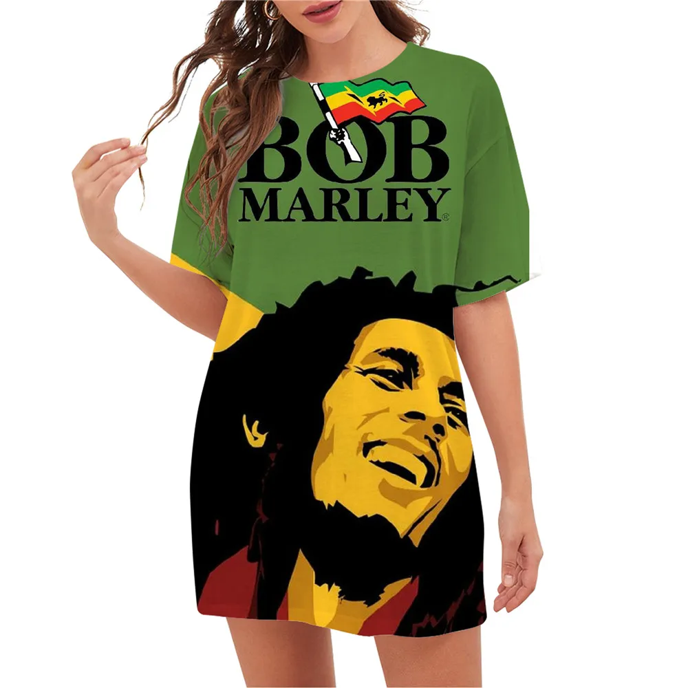 

CLOOCL Trending Women T-shirt Singer Reggae Creator Bob Marley Pattern 3D Printed Pullover Tops Hip Hop Blouse Party Clothing