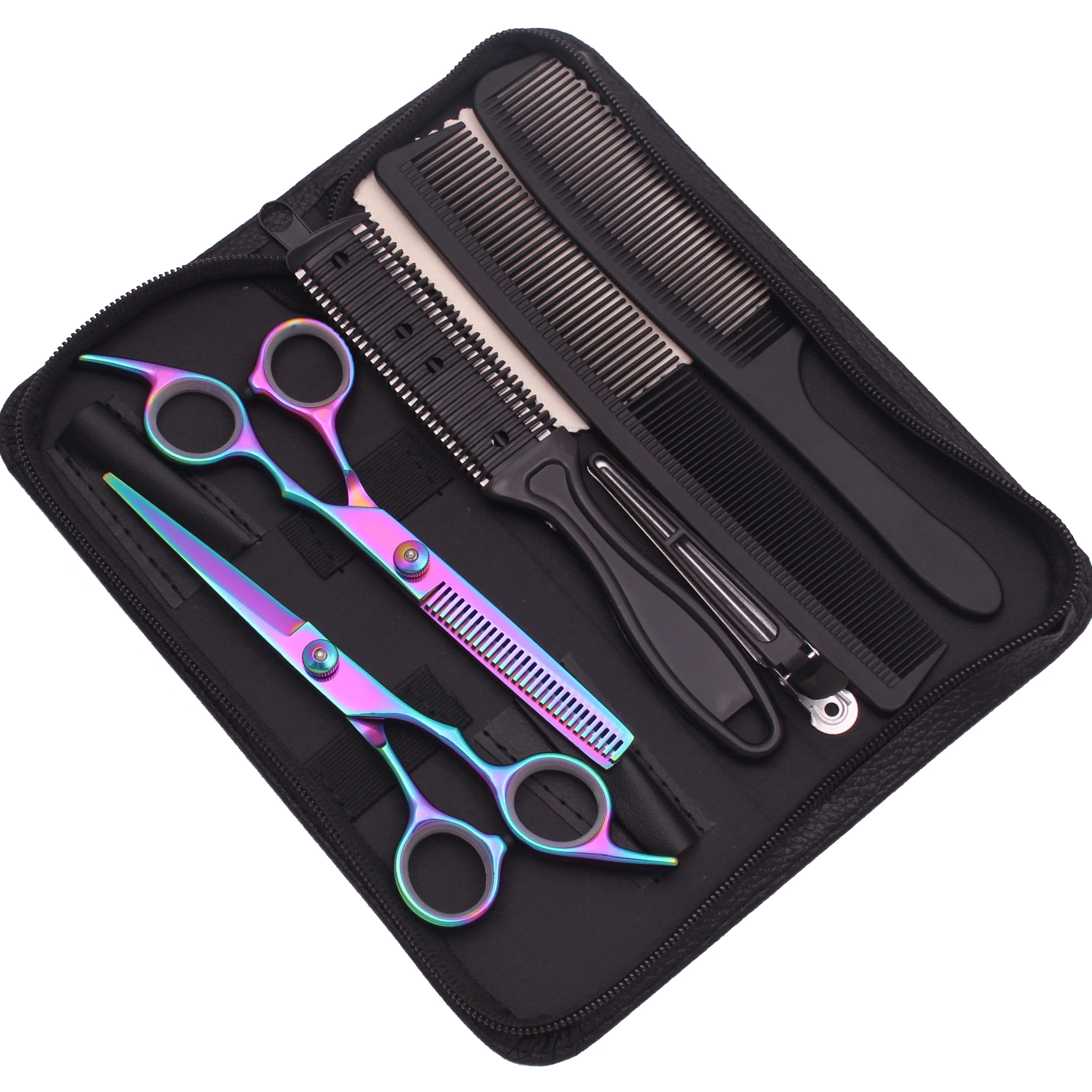 Hair Cutting Scissors 6.0 Inches Professional Thinning Hairdressing Set Salon Barber Home Japanese Steel