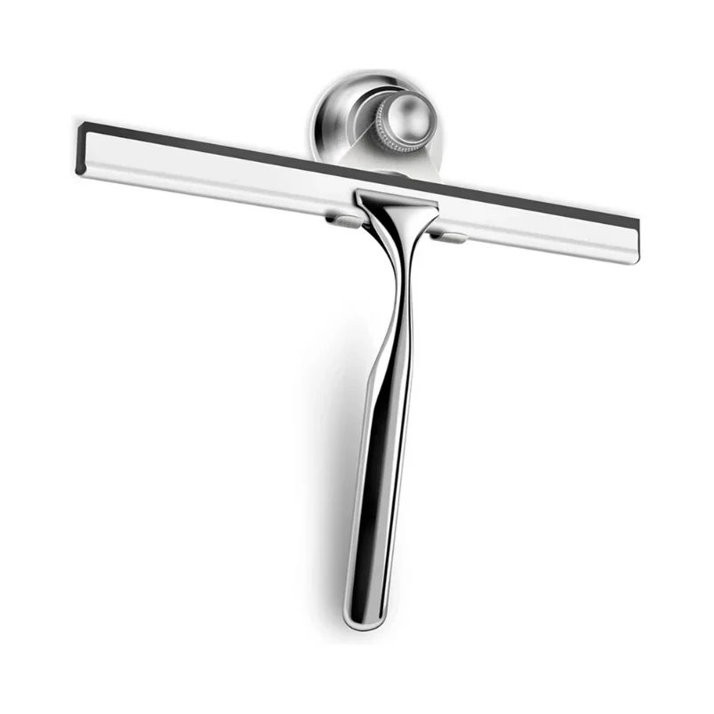 Raschietto per tergicristallo per vetro, raschietto per doccia in acciaio inossidabile, spazzola per pulizia, raschietto per tergicristallo per specchio da bagno multifunzionale - immagine 5