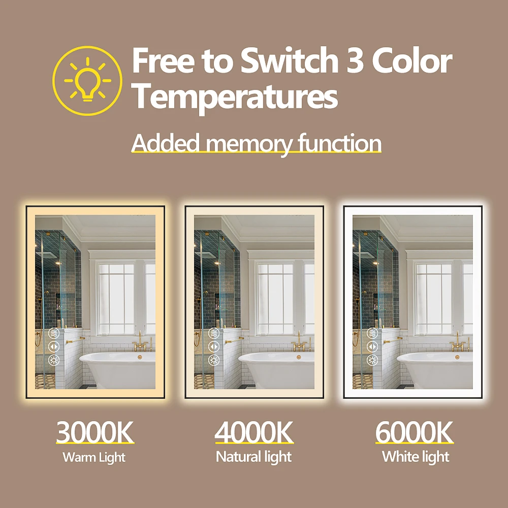 Smart Anti-Fog LED Bath Mirror 4