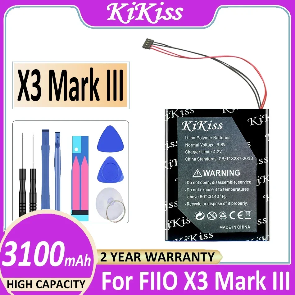 

KiKiss Battery 3100mAh For FIIO X3 Mark III Player Speaker Digital Bateria