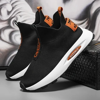 Fashion Men Casual Shoes Mesh Lightweigh Socks Boots Comfortable Walking Sneakers Comfortable Tennis Shoe Breathable Sport Shoes