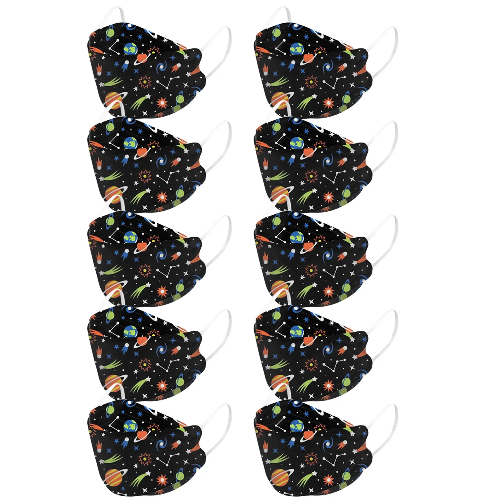 10 Pack Kids Cartoon Print Disposable masque Protective Fabric 4 Layer 3D маска mascarilla Monder Scarf Halloween Cosplay MasK