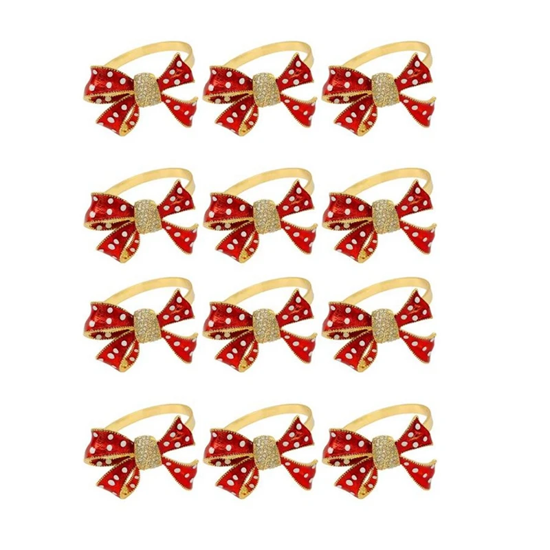 

Napkin Rings Set Of 12, Butterfly Knot Napkin Ring For Dinner Party For Christmas,Birthday