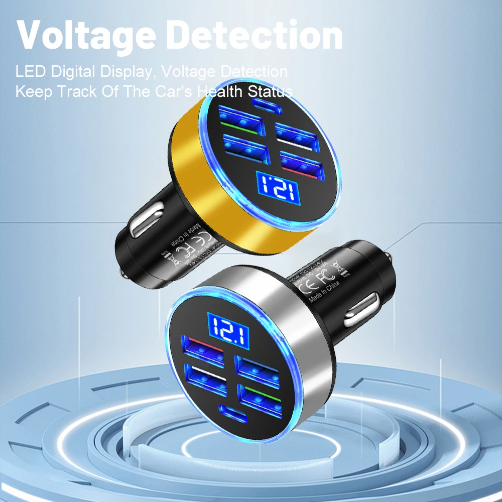 3.1A USB Car Charger Type C USB Phone Adapter for iPhone 13 Pro Xiaomi Huawei Samsung Quick Charger