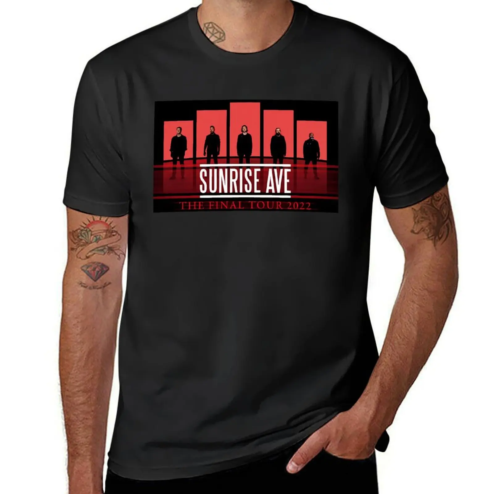 sunrise avenue design limited version final tour T-Shirt for a boy graphics mens big and tall t shirts