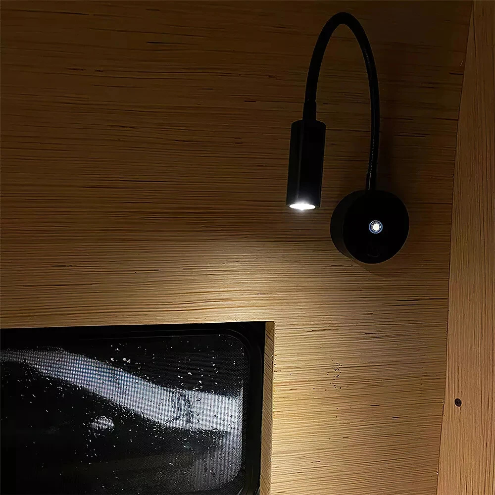 DC12V 24V RV Dimmable Reading Lamp with Type C USB Charger,Touch Switch 2 USB Charging Ports LED Light for Boat Camper Van Trail 3