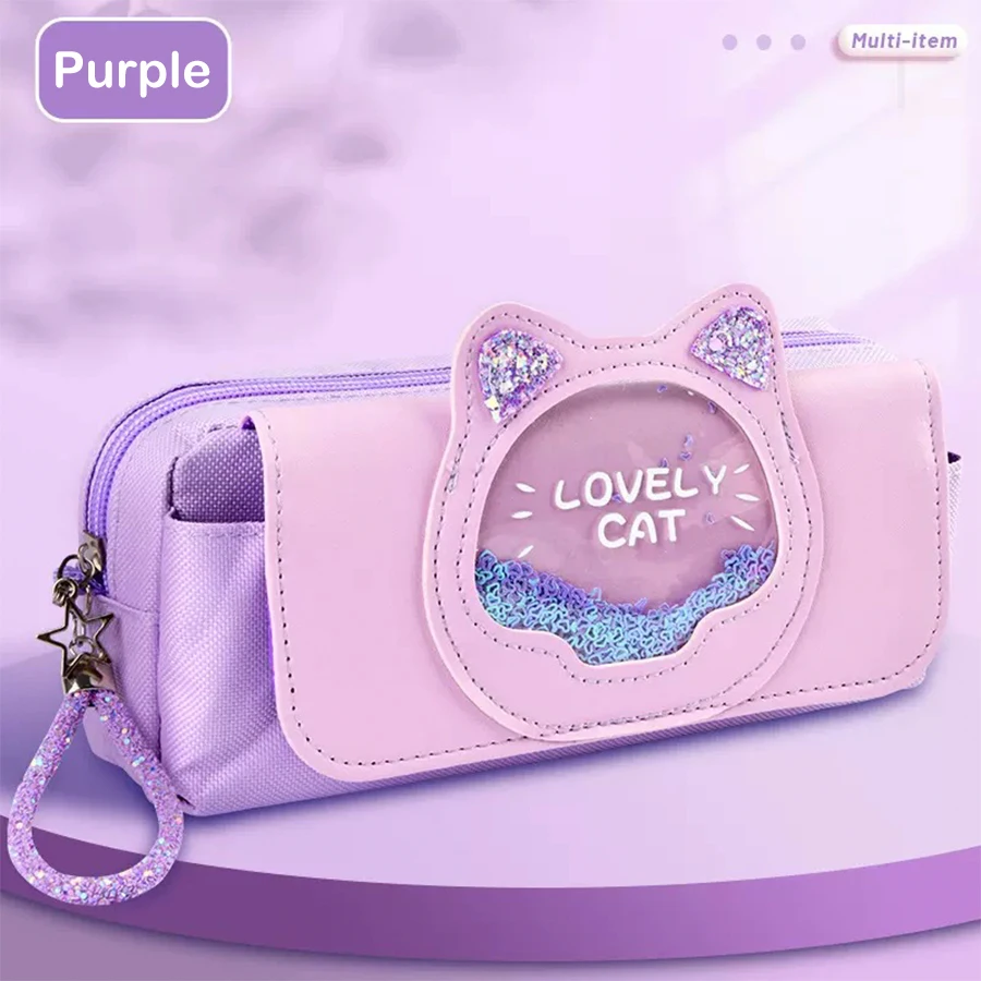 Kawaii الرمال المتحركة مقلمة سعة كبيرة متعددة الوظ...