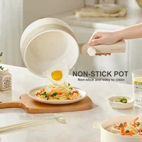 Bear – Mini cuiseur électrique antiadhésif de 1,6 l, 220v, outil de cuisine domestique pour 1 à 2 personnes, avec cuiseur vapeur 4
