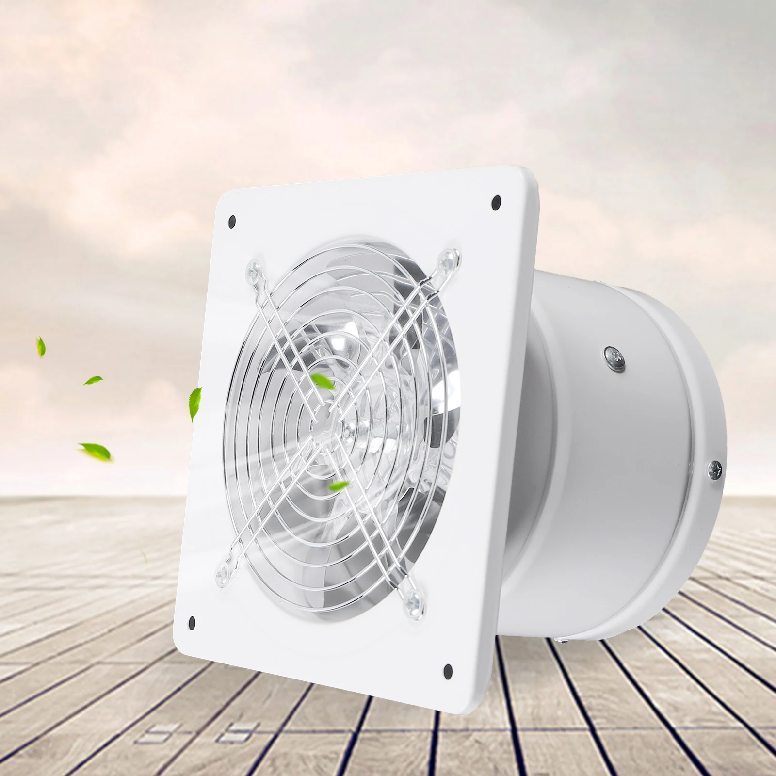 6" Exhaust Fan Energy-saving Wall Mounted Vent Fan Anti-Mosquito Design Ventilator Extractor for Bathroom Kitchen Toilet