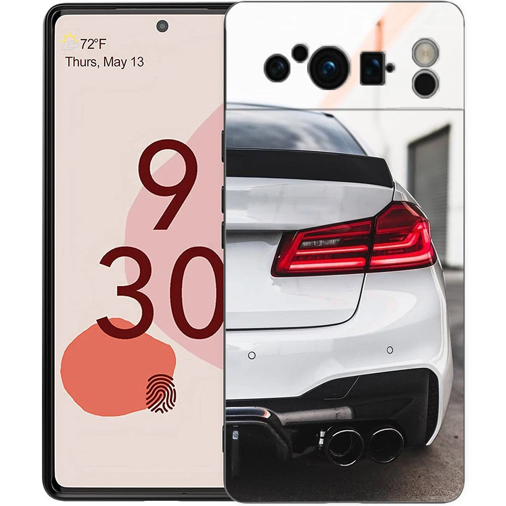 Sport Car Design Black Silicone Shockproof Phone Case