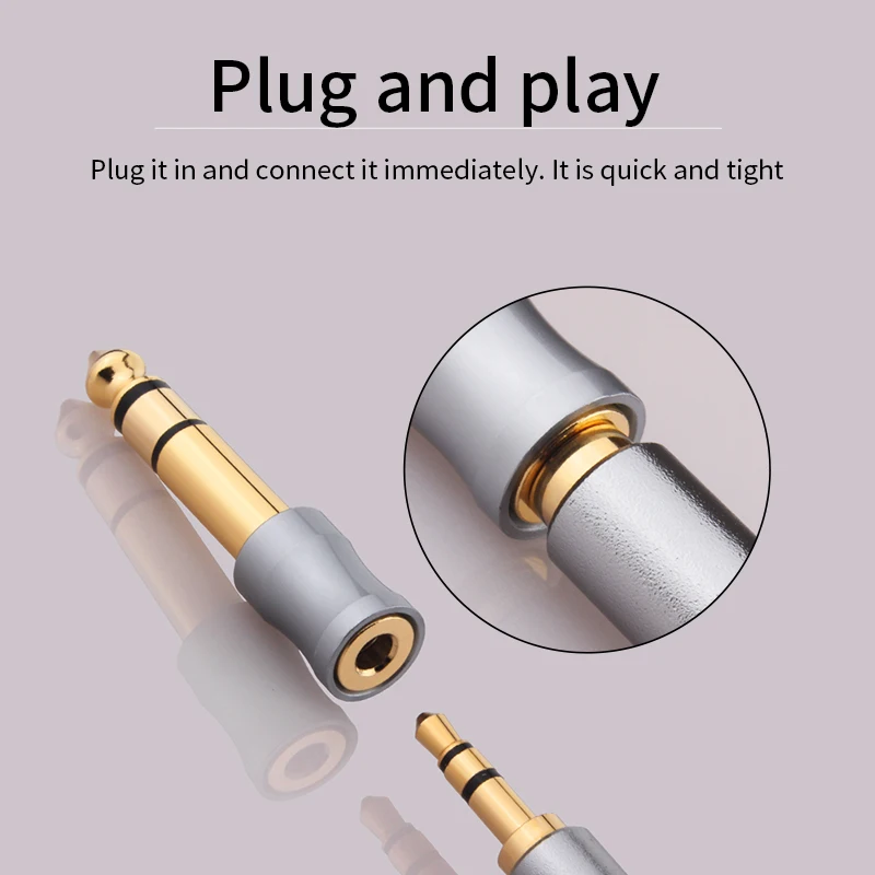 잭 6.5 6.35mm 수 플러그-3.5mm 암 커넥터 헤드폰 앰프 오디오 어댑터 (휴대 전화 PC 노트북 용)
