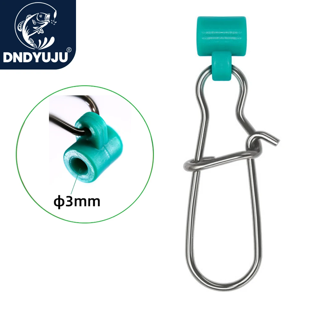 DNDYUJU 30~50X Fishing Line Sinker Slides Fishing Rig Sinker Slider Swivel  Stainless Steel Duo Lock Snap Saltwater FishingTackle