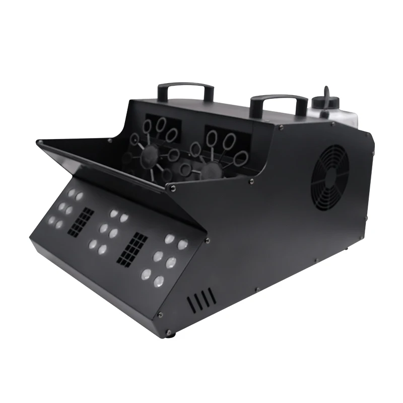 

1500W LED Bubble Fog Machine for party and wedding party wedding double wheel 18x3w color changing led fog smoke bubble