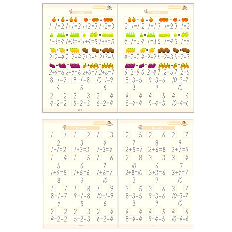 Free Wiping Spanish Magic Copybook Pen Preschools Kids Calligraphy Children Reusable Español Writing Practice Book Age 3-8 5