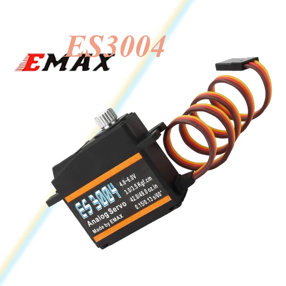 

EMAX ES3004 3.5kg 17g 0.13sec 23T Metal Gear Analog Servo For RC Airplane ES3104 upgrade