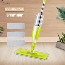 Pulverizador mop chão plana seco molhado limpeza mop de rotação automática casa piso doméstico limpeza mop com substituição almofada microfibra