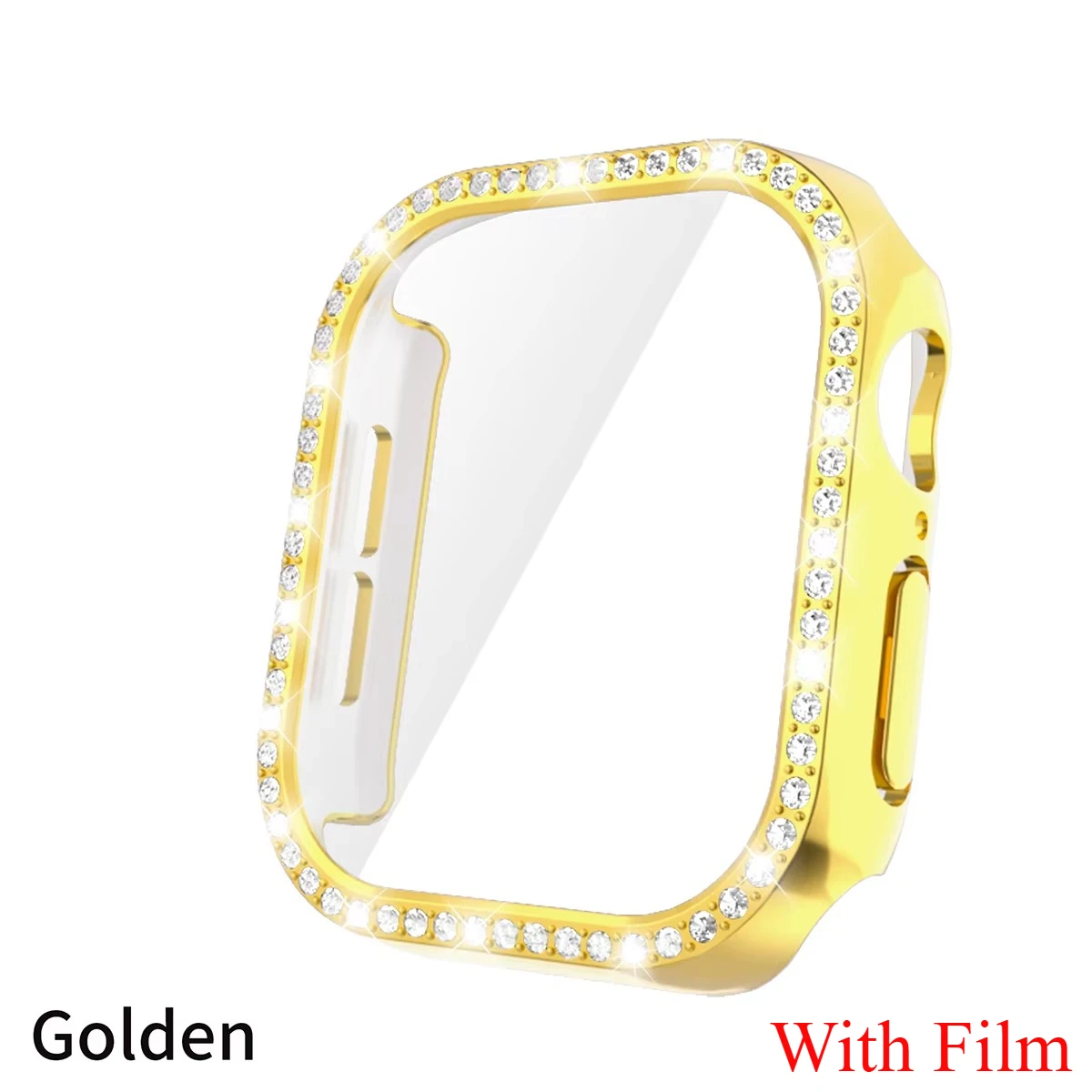Diamond Glass Apple Watch Bling Bumper Protector Case
