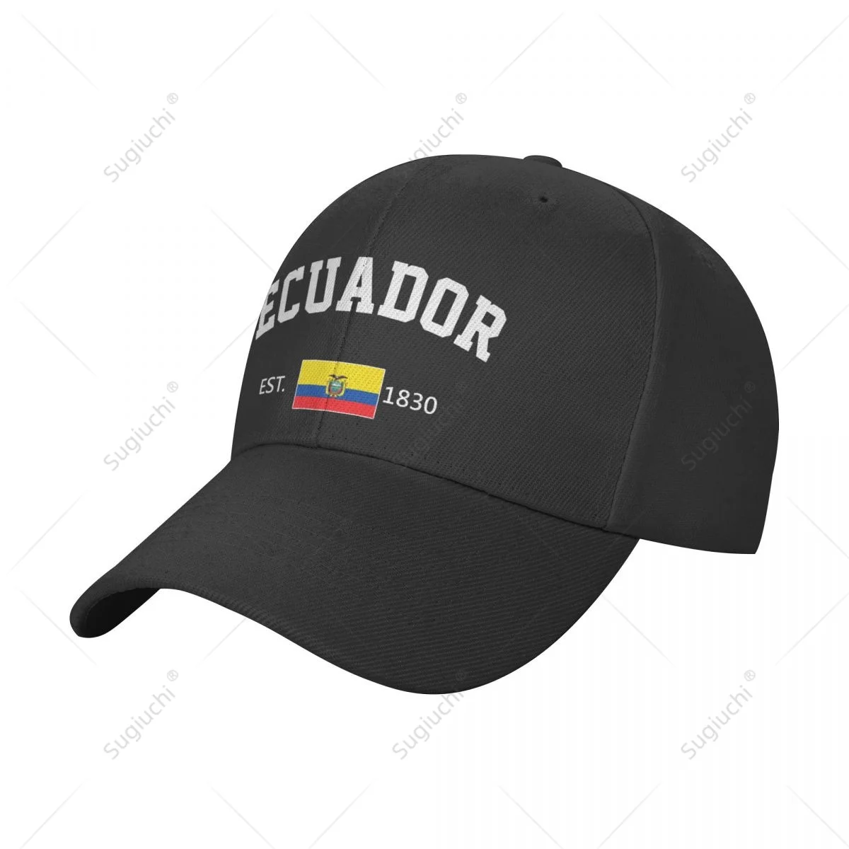 

Unisex Baseball Cap Ecuador EST.1830 Independence Day Wild Sun Shade Peaked Adjustable Outdoor Caps for Men Women