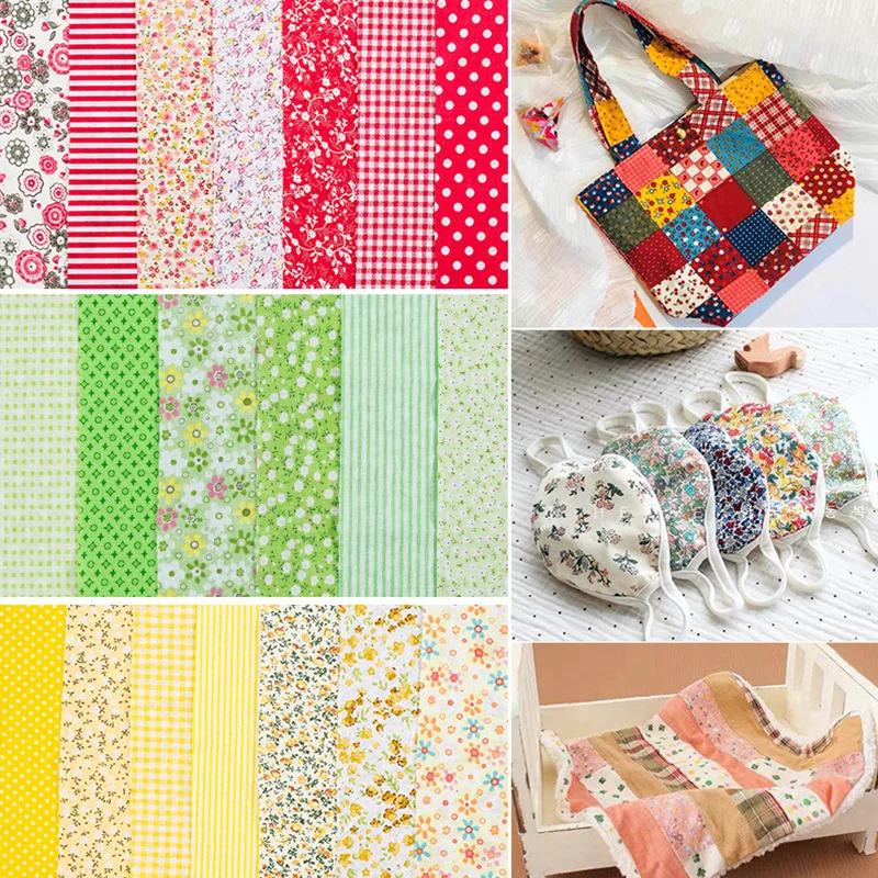 Cotton Fabric Cotton Poplin Fabric 7pcs/set 27styles Printed Cotton Fabric Patchwork Diy Sewing Dolls Fragment Flower Cloth Quilting Cotton Fabric Crafts Materials
