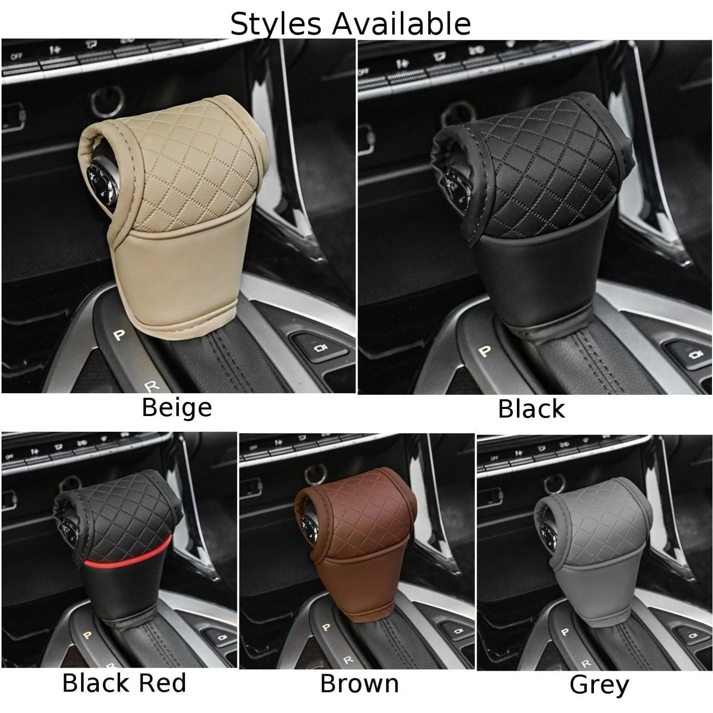 

1pc Car Gear Shift Cover PU Leather Shift Lever Cover Gearbox Shifter Knob Protector Interior Car Accessories Hight Quailtly