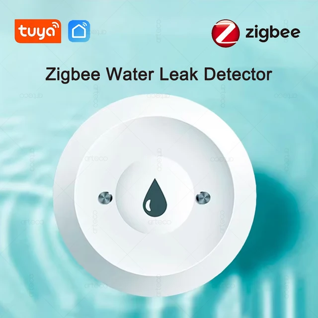 TUYA Zigbee Water Leak Detector Water Flood Sensor Smart Life APP Remote Monitoring Flood Alarm Overflow Security Protection 1