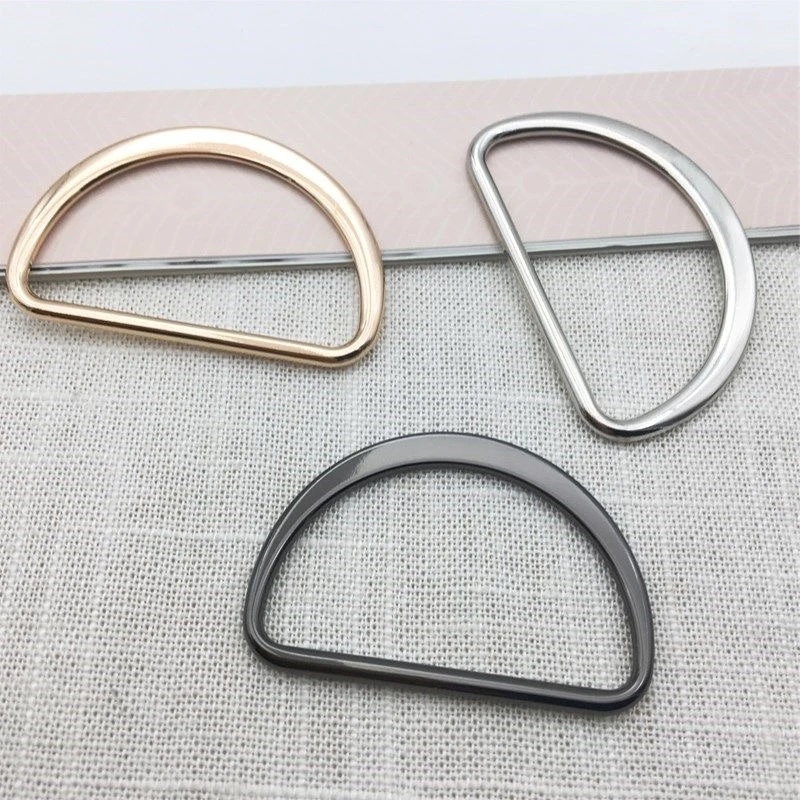 10Pcs/lot 15-50mm D Ring Buckle Connection Alloy Metal Buckles Half Loop for Handbag Strap DIY Crafts Shoes Bag Belt