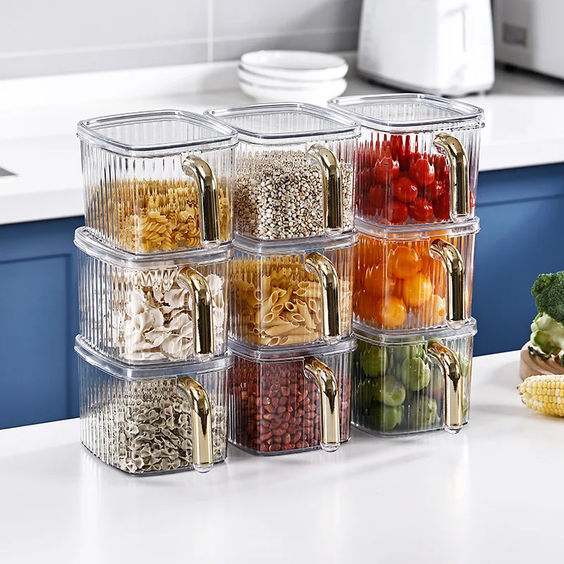 

4/8 Refrigerator Storage Box Fridge Organizer Fresh Vegetable Fruit Boxes Shelf Fruit Egg Food Storage Box Kitchen Accessories