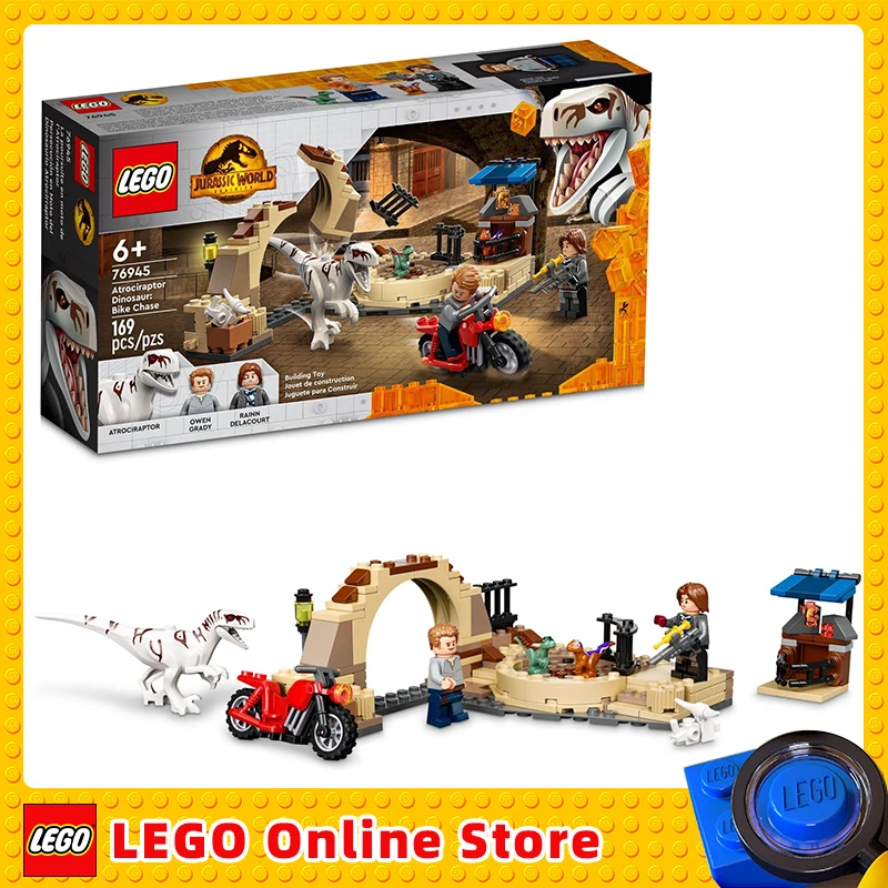 LEGO & Jurassic World Juego de juguetes de construcción para niños de 6 años y más, dinosaurio Atrociraptor de dominio: Bike Chase 167 piezas| | - AliExpress