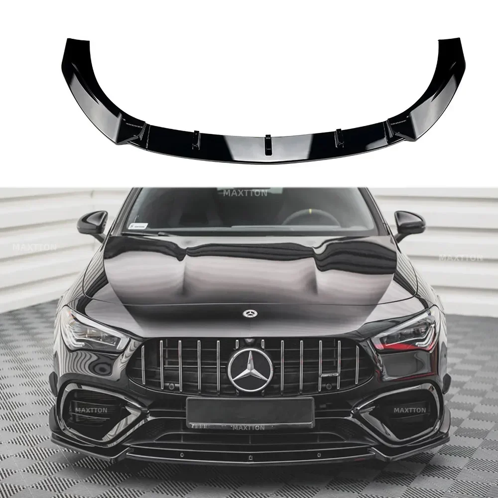 

Сплиттер передний для Mercedes-AMG CLA45 C118, V.2, Maxton Style, 3 шт., диффузор для бампера, спойлера, 2019-2023, комплекты для тюнинга