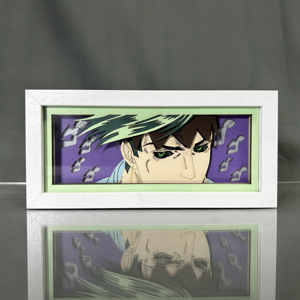 Anime Led Light Box Jojo Bizarre Adventure Rohan Paper Cut Shadow Box Jotaro for Room Deco Table Lamp Jolyne Jojo's Lightbox Dio 3