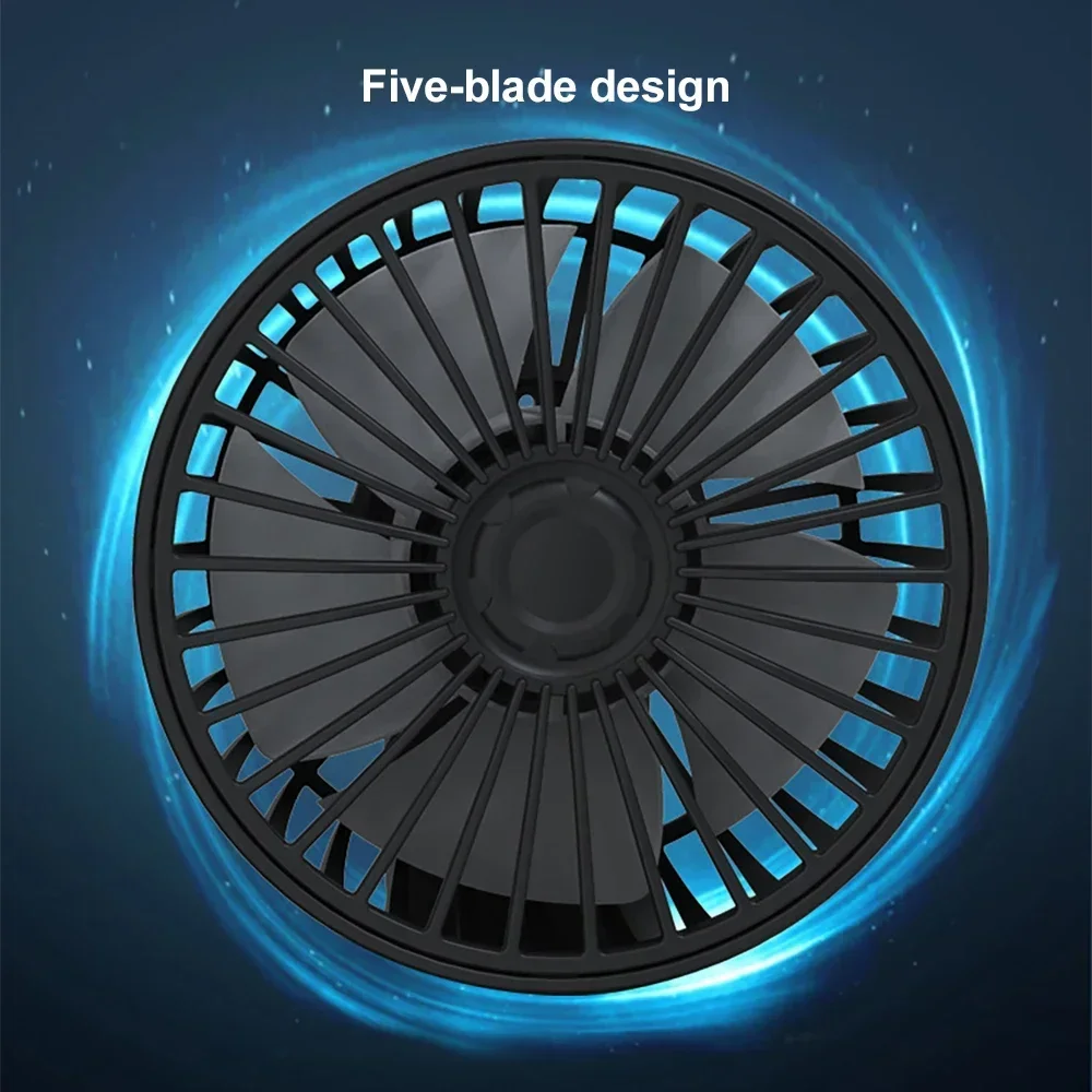 Car 5V 12V 24V Fan Cooling Car Fan Dual Head Usb Car Fan 2 Speeds Adjustable Auto Cooler Air Fan Car Accessories Wind Regulation 6