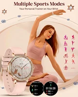 Montre connectée Ultra fine pour femmes, écran d'affichage toujours de l'heure, Bracelet de sport, appel Bluetooth, mode, meilleur cadeau, 2026 6