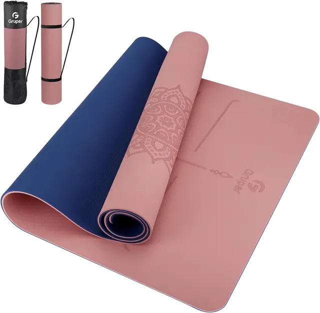 Retrospec Solana Yoga Mat Gruper Yoga Mat Non Slip Thick 1/3