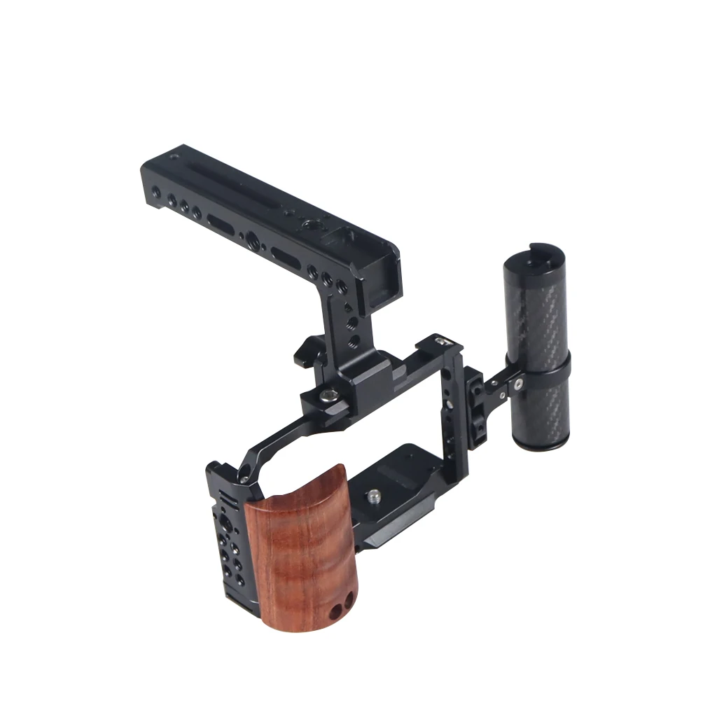 Zve10 Kamera käfig Holz Seiten griff oben Handgriff Schnell verschluss platte Käfig Rig Schutz für Sony Zve10 ZV-E10 DSLR-Kamera – Detail 34