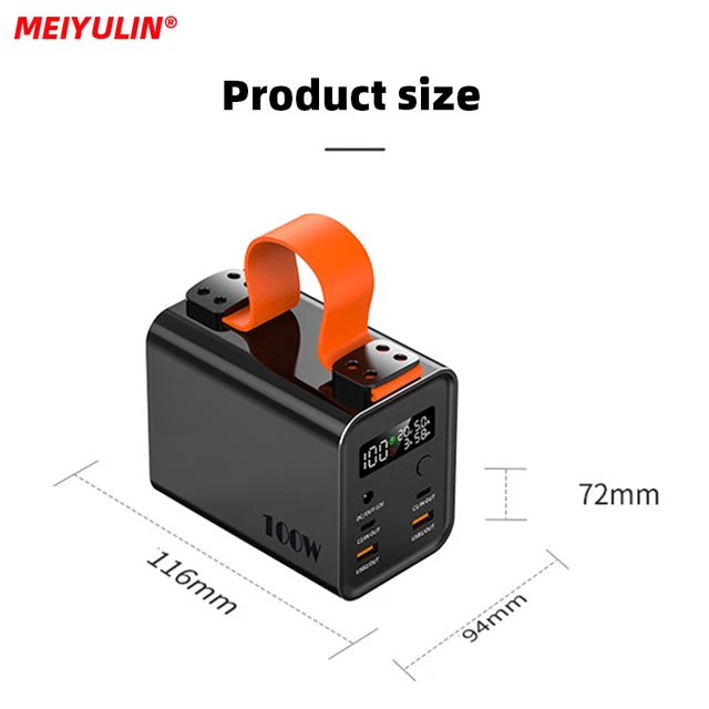 100W Portable Power Bank Large Capacity 60000mAh USB C PD Fast Charging External Battery Powerbank For iPhone 15 Samsung Laptop 4