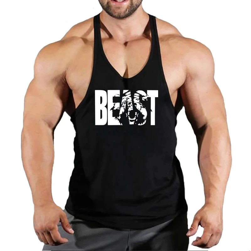 

Summer Brand Fitness Tank Top Men Bodybuilding 2023 Train Gyms Clothing Fitness Men Shirt Running Vest Cotton Singlets Muscle