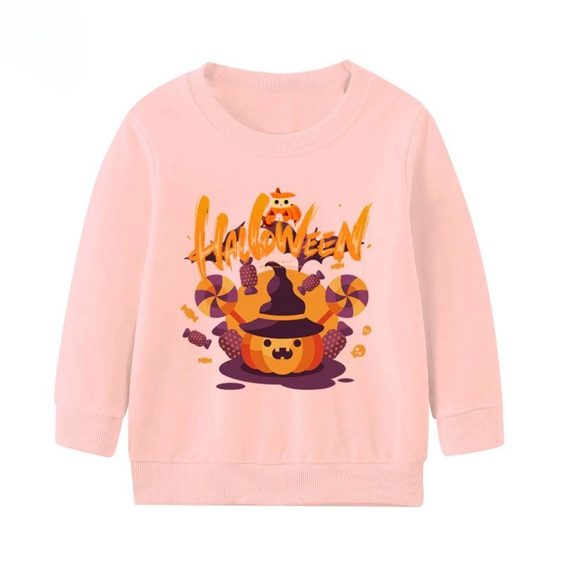 Autumn/winter New Horror Halloween Skull Hoodie Pure Cotton Printed Hoodie Hood Street Fashion Boys and Girls