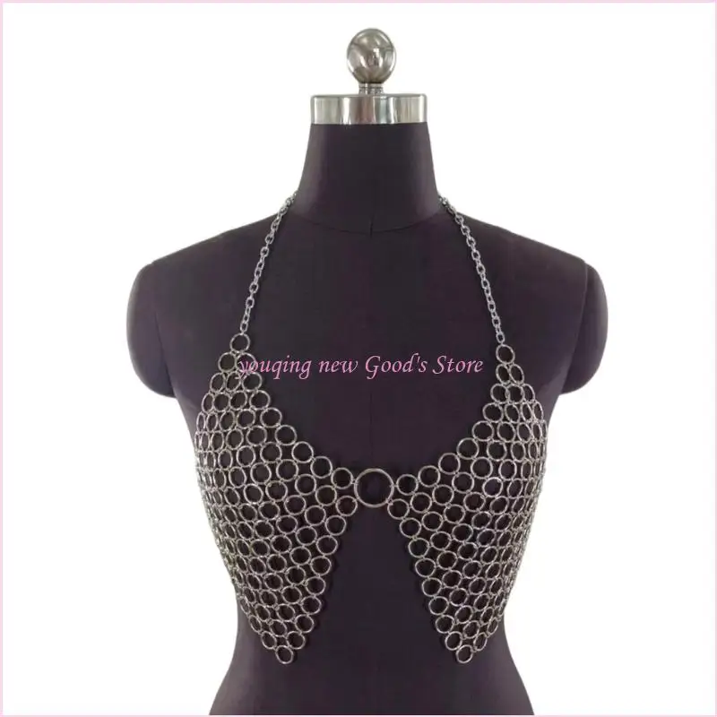 Stylish Adjustable Body Chain Jewelry With Small Hoop Rings Portable for Beach Parties and Music Festivals - 5