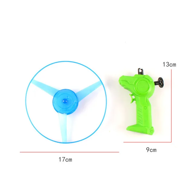 Funny Dinosaur Spinning Luminous Pull Wire Flying UFO LED Light Handle Flash Flying Toys for Kids Outdoor Game 1PC Random Color 6