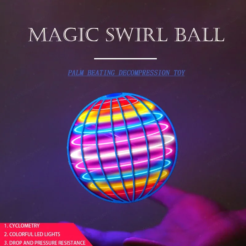 Flying Ball Toy Mini Drone Fly Orb Magic With LED Lights Children Toy
