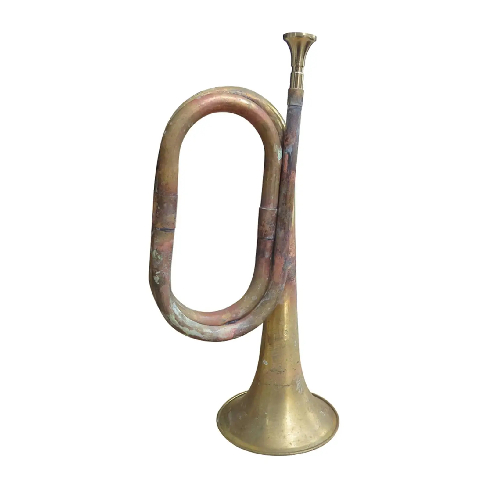Strumento musicale con segnale a tromba con bocchino Vintage Scout Bugle Blowing Bugle per adulti di fascia per principianti della scuola
