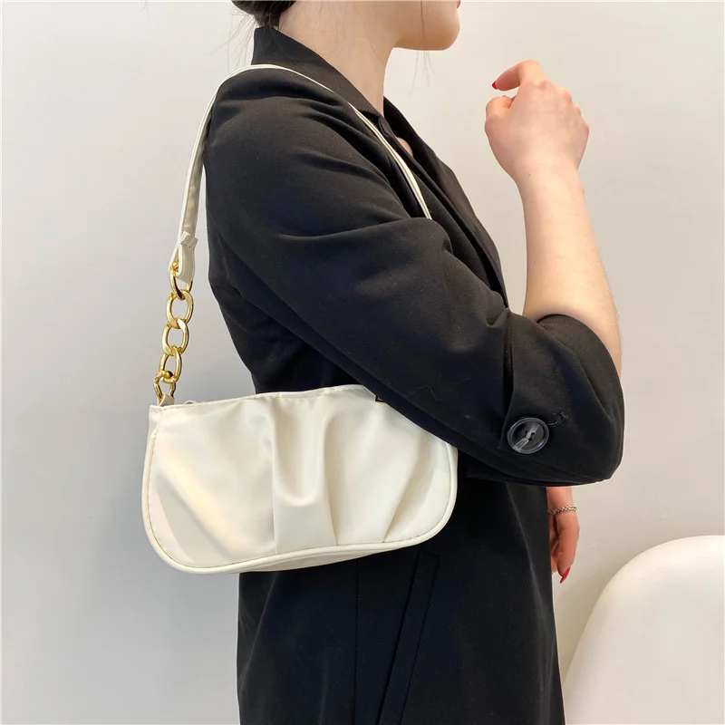 2023 New Women'S Fashion Handbags Solid Color PU Leather Shoulder Underarm  Bag Casual Ladies Hobos Handbags - AliExpress