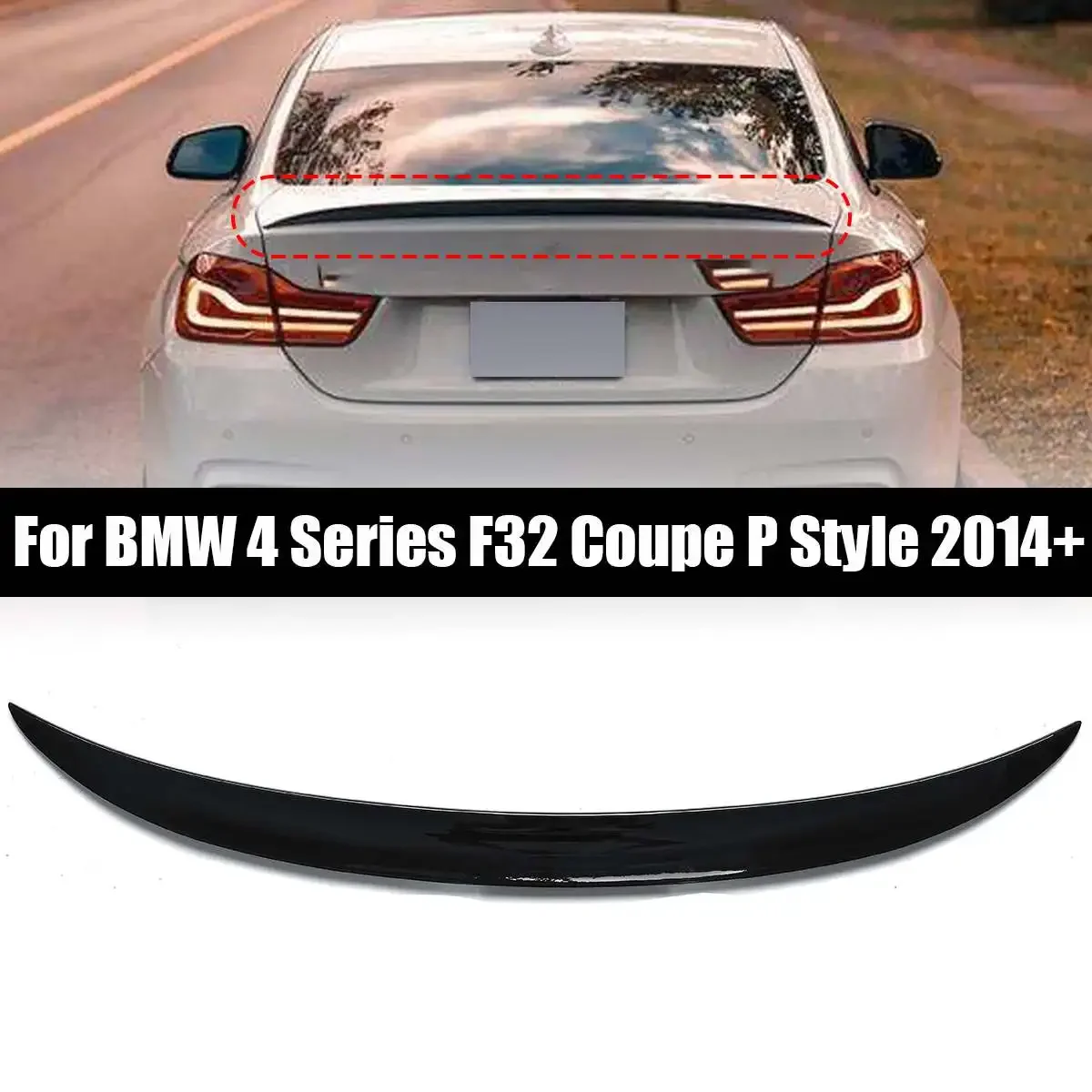 

For BMW F32 Carbon 4 Series 420i 428i 430i 2 Door Coupe F32 Carbon Fiber Rear Trunk Spoiler M4 Style 2014 2015 2016 UP Body Kit