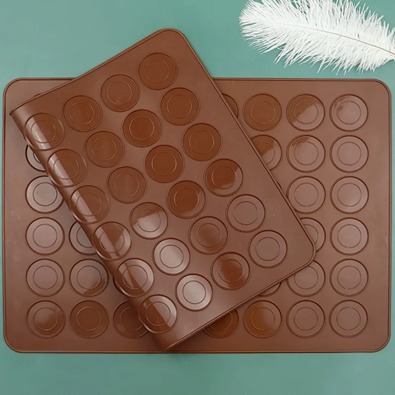 1pc 48-Cavity DIY Macaron Mold - Create Delicious Treats with This High-Temp Resistant Silicone Baking Mat! for Restaurant