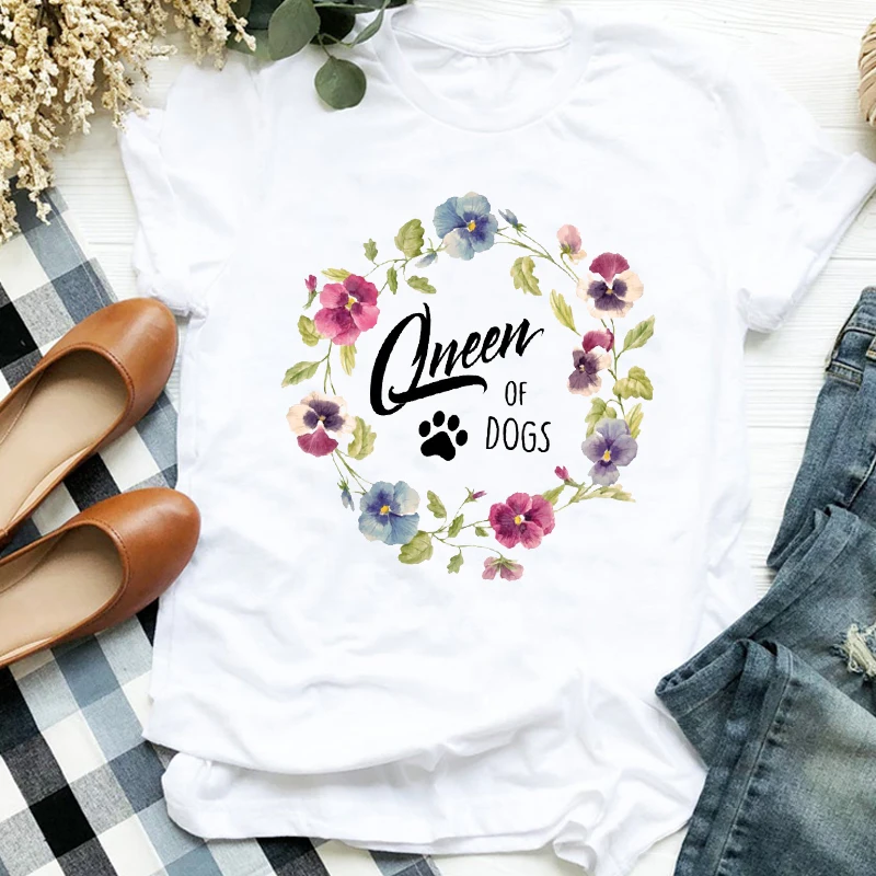 Women Lady Printing Cat Dog Paw Fashion Animal Funny 90s Print T Tee Womens Tshirt for Female Shirt Clothes Top Graphic T-shirt graphic tees women Tees