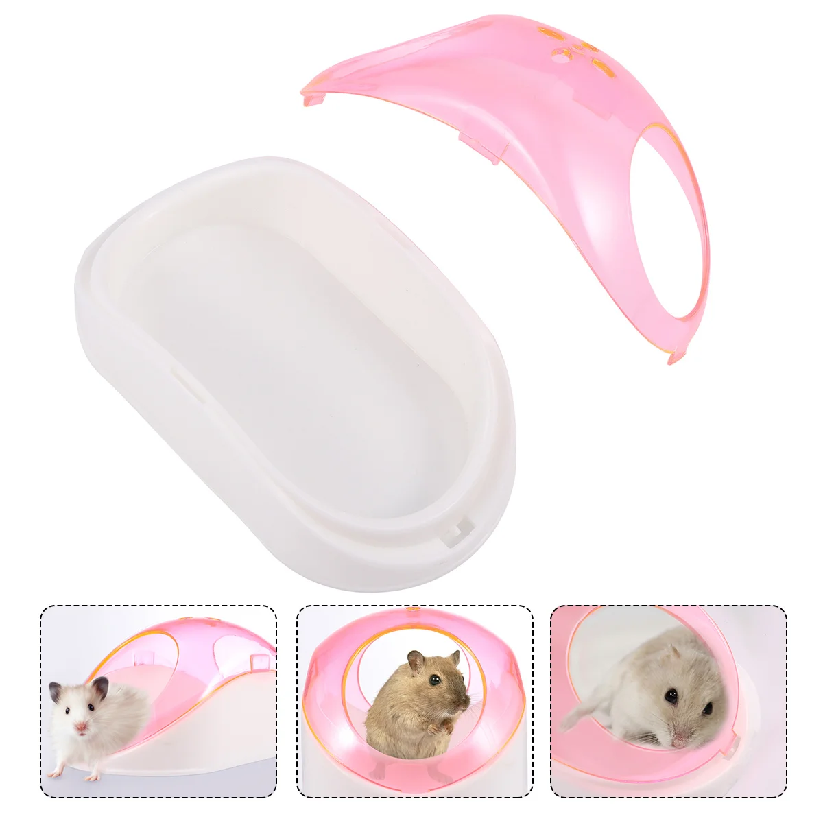 Small Pet Sand Bath Chinchilla Bathroom Toilet Hamster with Scoop Animal Harbor